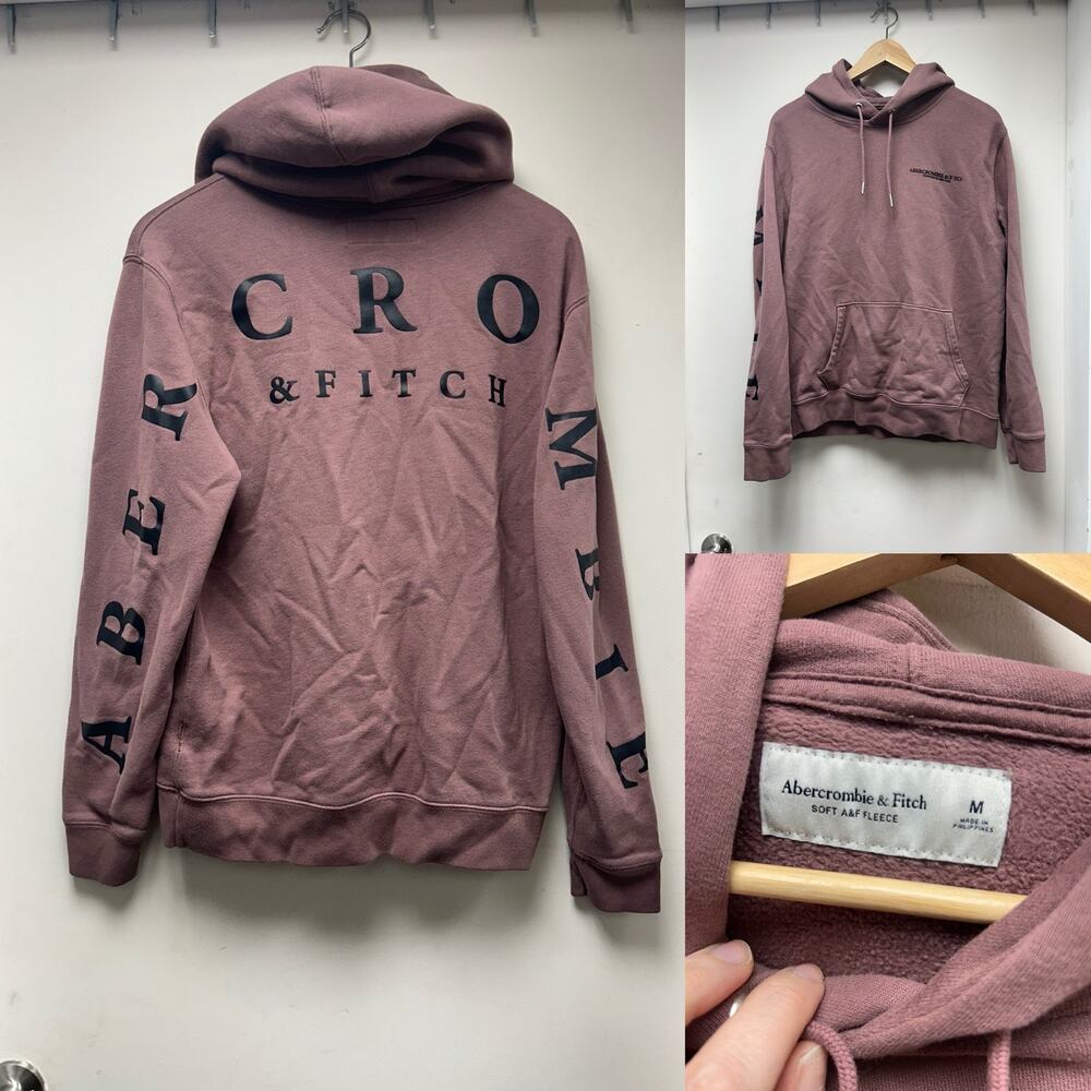 Abercrombie & Fitch Mauve Fleece Hoodie M